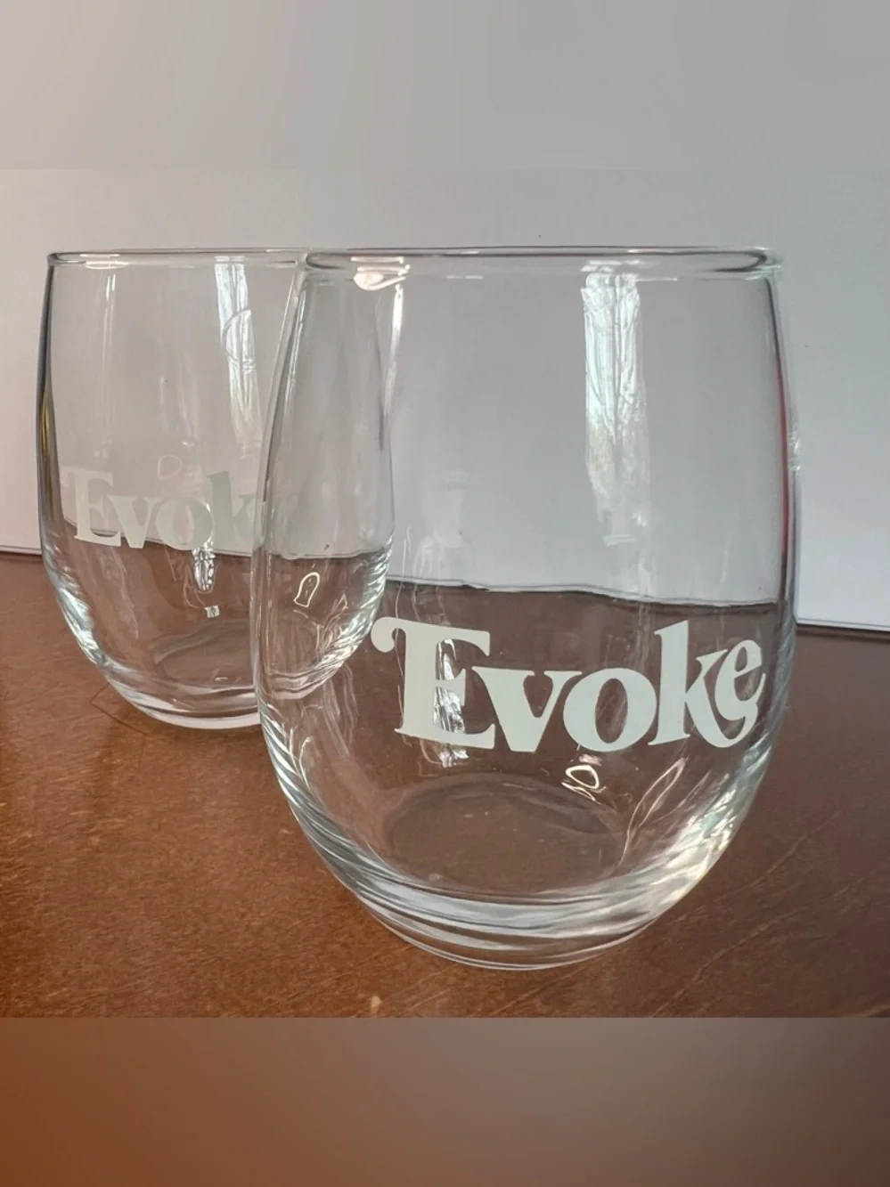 Evoke Winery Stemless Wine Glasses 2, drinks, bar, cups - Picture 2 of 5